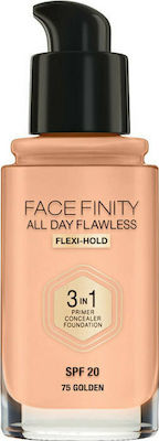 Max Factor Facefinity All Day Flawless 3-in-1 Flüssiges Make-up LSF20 75 Golden 30ml