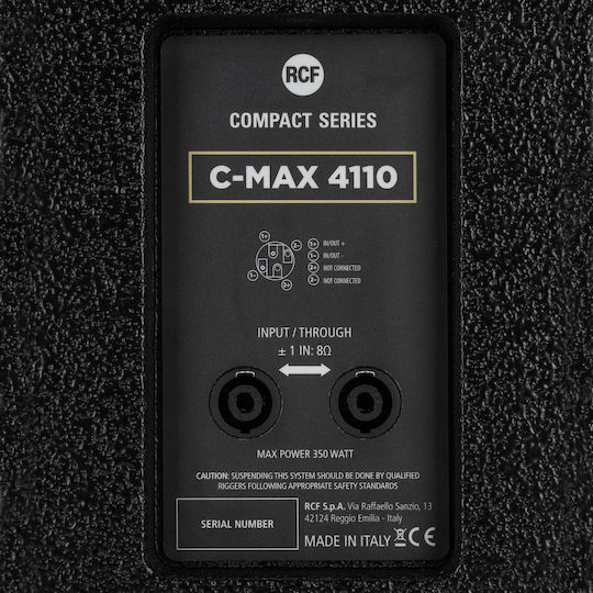 RCF C-MAX 4110 Παθητικό Ηχείο PA 350W με Woofer 10" 30.9x35x50εκ.
