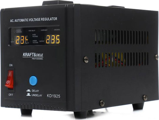 Kraft & Dele KD-1925 Stabilizator de Tensiune 1000VA cu 2 Prize Curent
