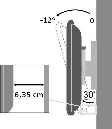 Techly ICA-LCD 2900B Επιτοίχια έως 37" και 25kg Black