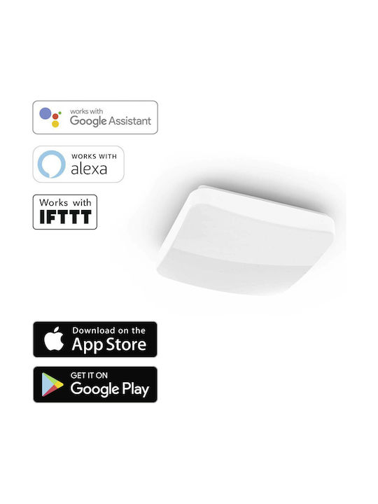HAMA Hama Ceiling Light Glitter Effect Square Smart Πλαφονιέρα LED