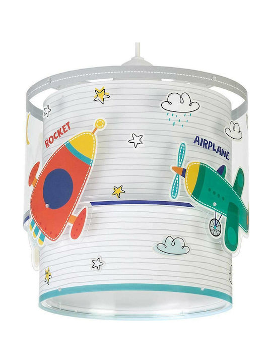 Ango Baby Travel O singură lumină Lumină de tavan pentru copii Agățat din plastic 23W cu suport pentru bec E27 White - Grey