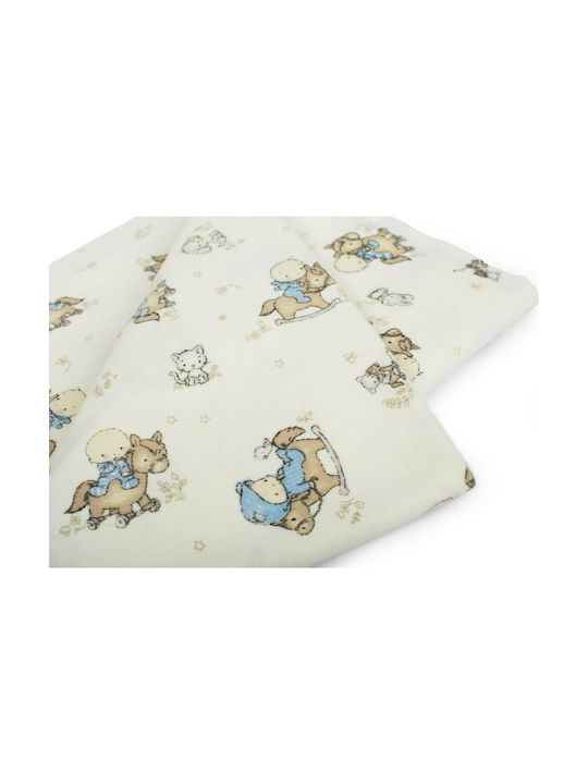 Dimcol Baby Baby Bettlaken Für Wiege Flanell Blau 80x110cm 1914453707700400