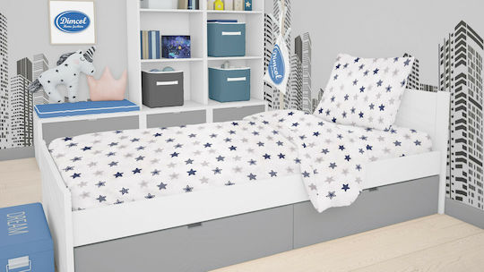 Dimcol Παιδικό Πάπλωμα Μονό Star 102 Blue 160x240εκ.