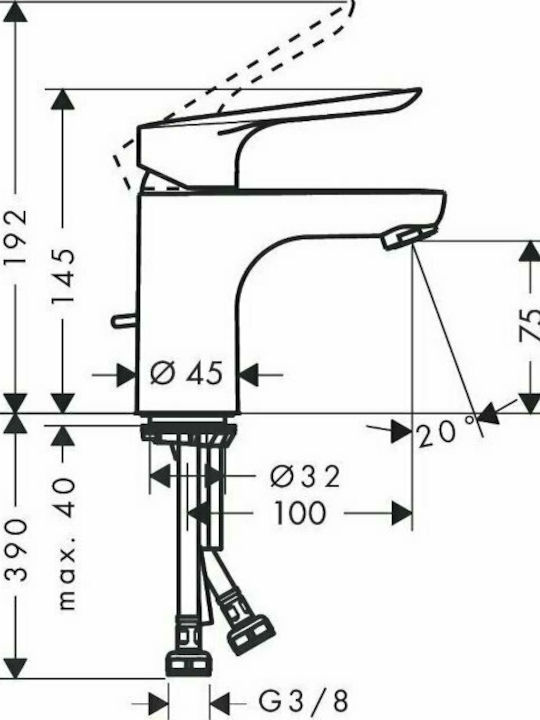 Hansgrohe Logis Mixing Sink Faucet Silver