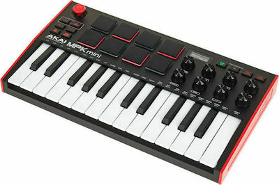 Akai Midi Keyboard MPK Mini MK3 με 25 Πλήκτρα σε Μαύρο Χρώμα