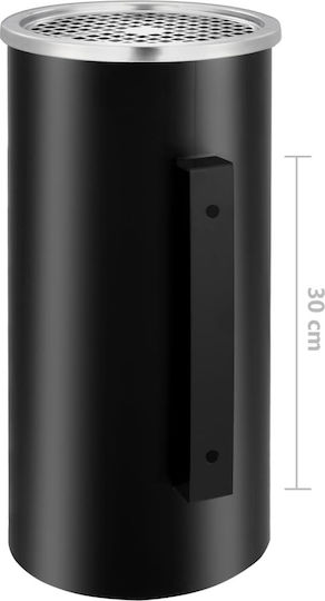 vidaXL Metallic Waste Bin 26lt Black