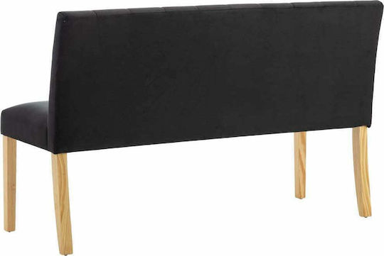 Doppelsitzer Sofa Schwarz 140x56x86cm