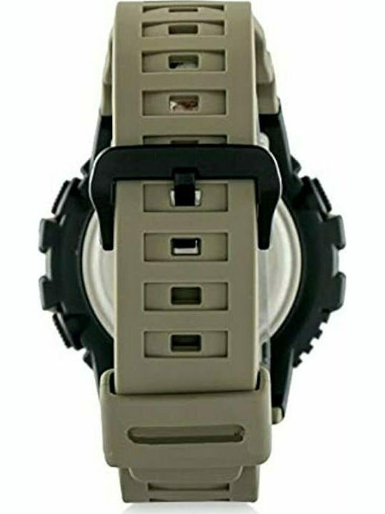 Casio Collection Analog/Digital Men's Watch 49mm Chronograph Battery with Green Rubber Strap