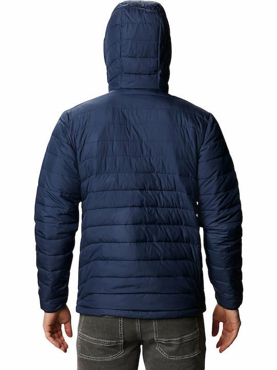 Powder Lite Χειμωνιάτικο Μπουφάν Puffer Αδιάβροχο Μπλε
