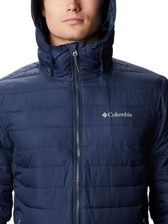 Powder Lite Χειμωνιάτικο Μπουφάν Puffer Αδιάβροχο Μπλε