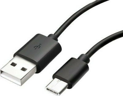 Samsung Regular USB 2.0 Cable USB-C male - USB-A male Μαύρο 1.2m Bulk (EP-DG970BBE)