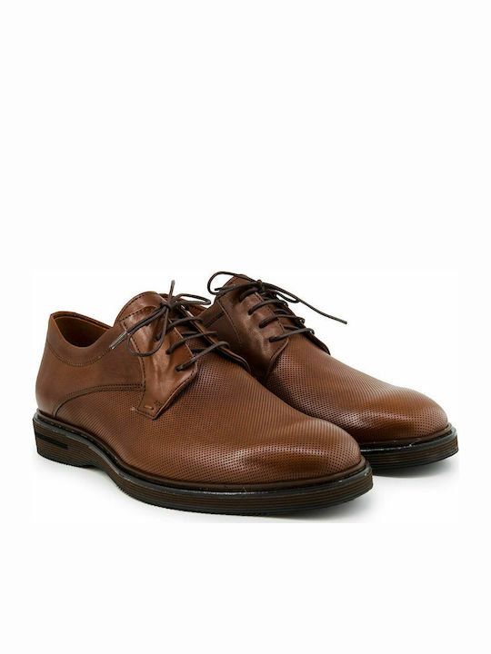 Damiani D Men's Leather Casual Shoes Brown