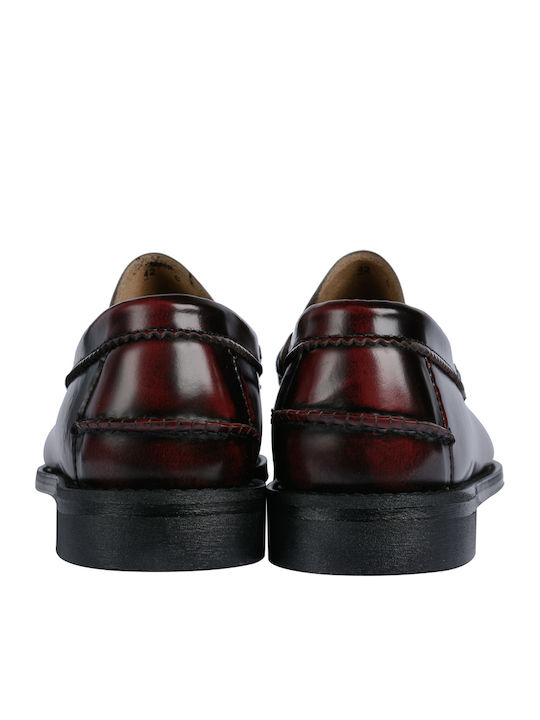 Men's Leather Loafers Cherry