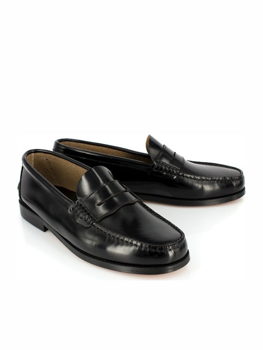 Δερμάτινα Ανδρικά Loafers σε Μαύρο Χρώμα