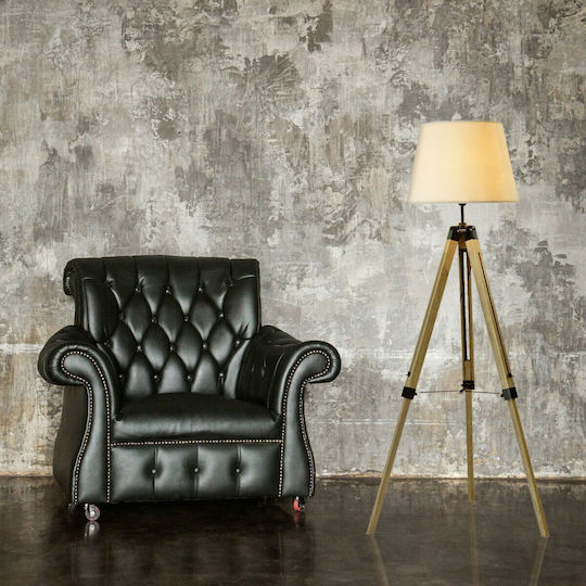 Hatzipantos Stores Vintage Φωτιστικό Δαπέδου Υ150xΜ46εκ. με Ντουί για Λαμπτήρα E27 Καφέ