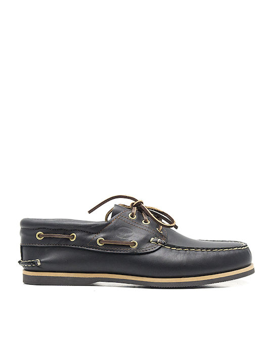Dallas 2 Men's Leather Boat Shoes Black