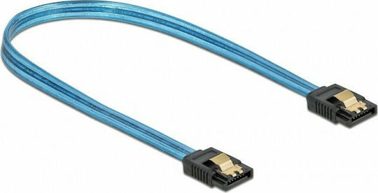 DeLock 7-пинов SATA III - 7-пинов SATA III 0.5см Син