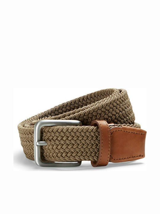 Еластична Мъжки Колан Knitted Beige/Brown