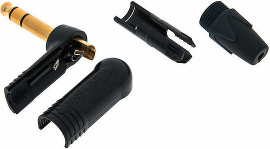 Neutrik Plug 6.3mm Jack stereo male Black (NP3RX-B)
