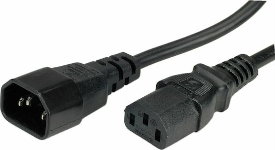 Roline IEC C14 - IEC C13 Cable 1.8m Μαύρο 19.08.1515