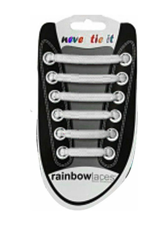 Rainbow Schnürsenkel Silikon Weiß