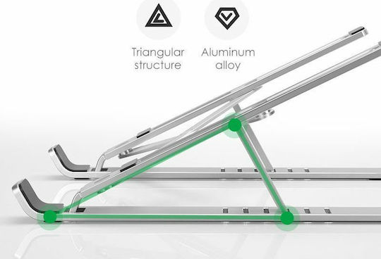Tech-Protect Alustand Stand for Laptop up to 16" Silver