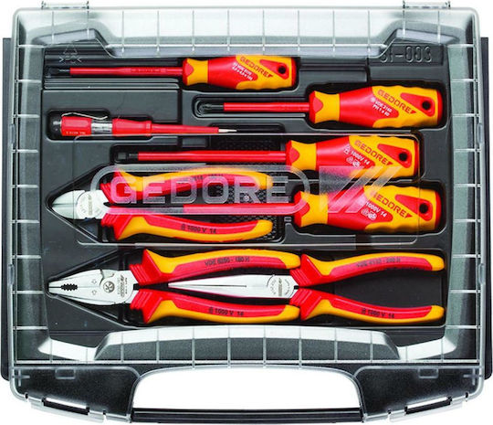 Gedore Cigarette case with 8 Electrician's Tool Set