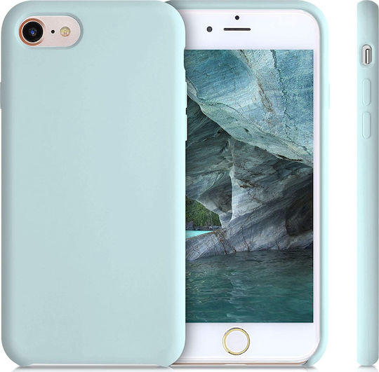 KWmobile Soft Flexible Rubber Back Cover Silicone Light Blue (iPhone SE 2022/2020)
