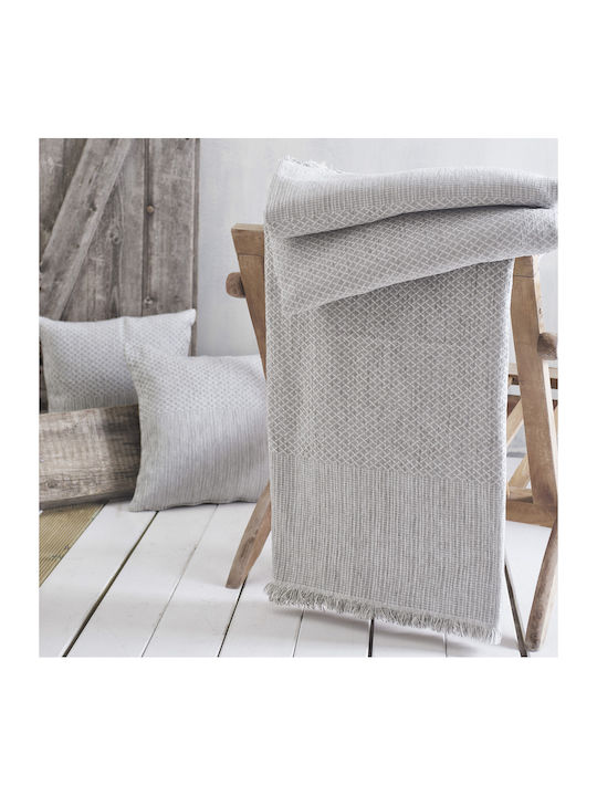 Rythmos Armchair Throw 2 Sides Kevin 160x180cm 01 Grey