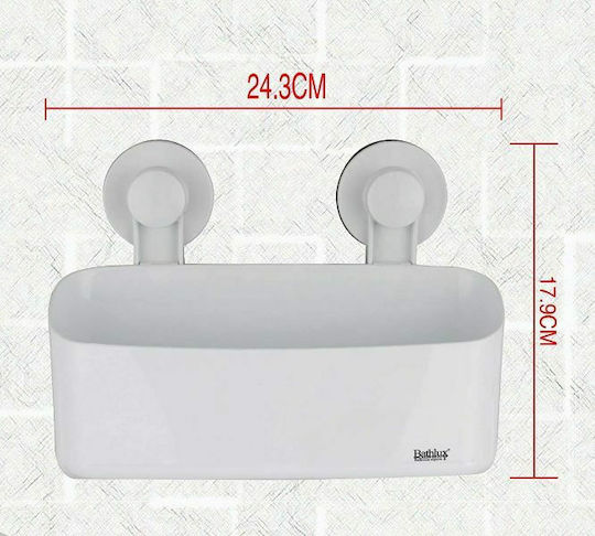 Bathlux 30131 Държач за гъба Пластмаса С вакуум Бял