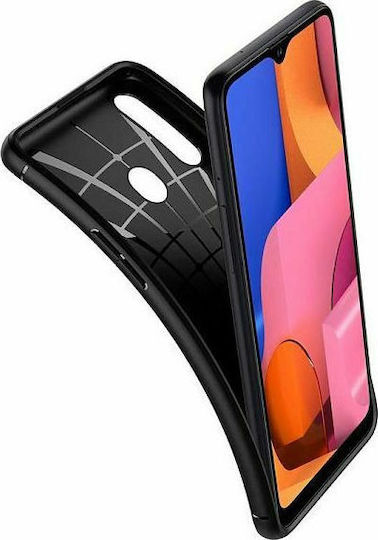 Spigen Rugged Armor Back Cover Σιλικόνης 2mm Μαύρο (Galaxy A20s)