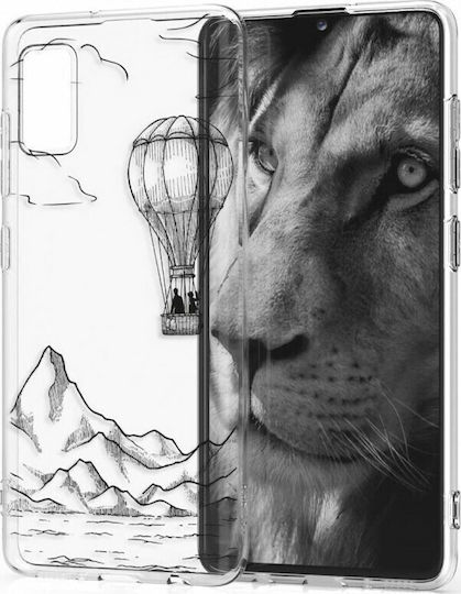 KWmobile Slim Fit Gel Hot Air Balloon Back Cover Silicone Transparent (Galaxy A41)