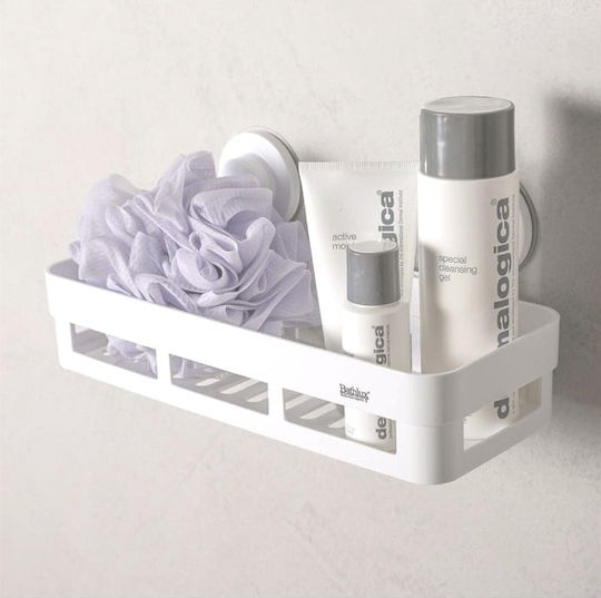 Επιτοίχια Σπογγοθήκη Bathlux 30162 με Βεντούζα Λευκή