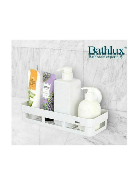 Bathlux 30162 Wandmontiert Schwamm-Halter Kunststoff mit Saugnapf Weiß