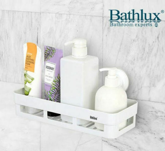 Bathlux 30162 Σπογγοθήκη Επιτοίχια Πλαστική με Βεντούζα Λευκή