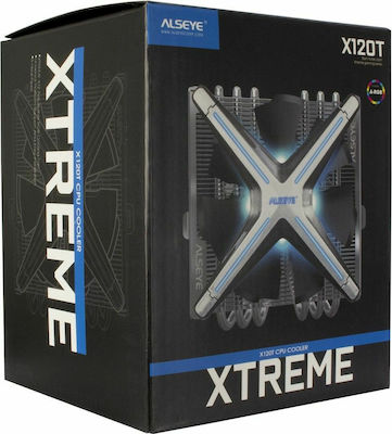 Alseye X120T Cooler Procesor pentru Socket /A/M/4/ / /1/2/0/0/ /1/1/5/x/ / cu RGB Iluminare Argint