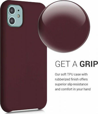 KWmobile Rubber TPU Umschlag Rückseite Silikon Rot (iPhone 11) 49724.190