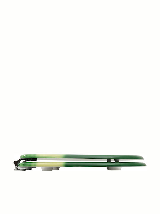 vidaXL Καπάκι Λεκάνης Ξύλινο 43.7x37.8cm Σταγόνες Πράσινο