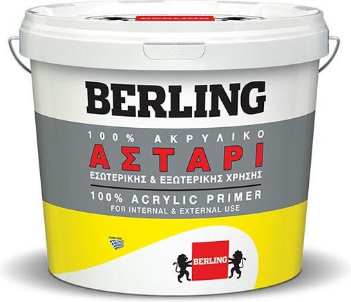 Berling White Acrylic Primer Primer Acrylic Primer White Suitable for Masonry 0.75lt