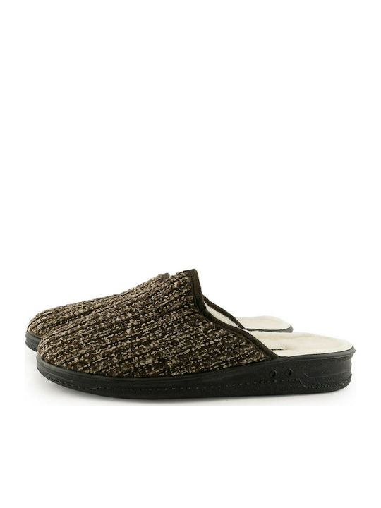 60-1038 LOVE4SHOES Men's Winter Slippers CAFE