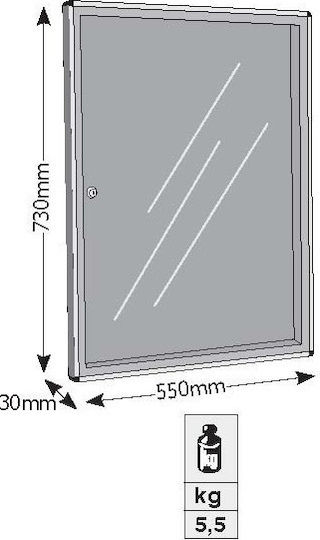 Viometal LTD 701 Πίνακας με Κλειδί A4 Silver