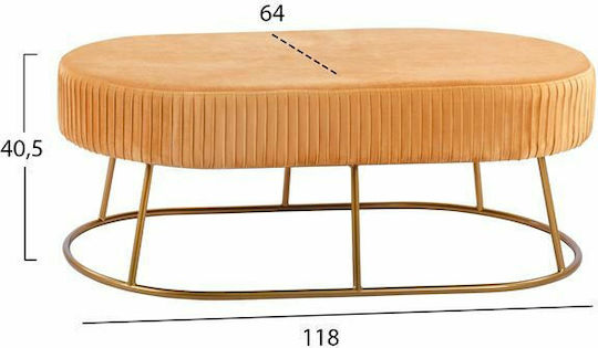 Ταμπουρέ Alinafe Χρυσό 118x66x42εκ.
