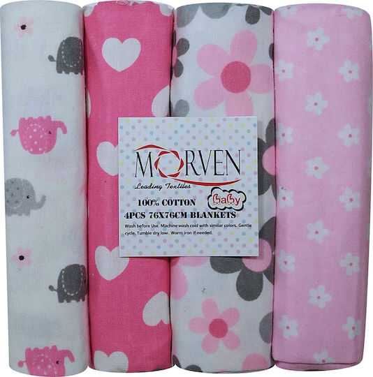Morven Swaddle Blanket 76x76cm 4 Bucăți