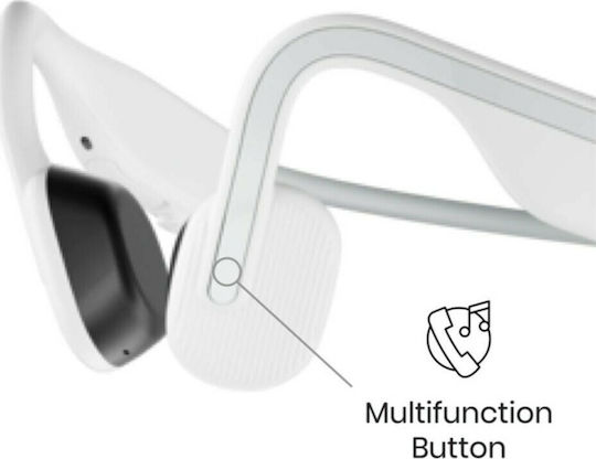 Shokz Openmove Knochenleitung Bluetooth-Freisprecheinrichtung Kopfhörer mit Schweißresistenz Alpine White
