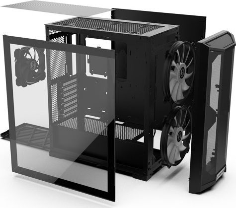 Lian Li Lancool 215 Midi Tower Κουτί Υπολογιστή με Πλαϊνό Παράθυρο και RGB Φωτισμό Μαύρο