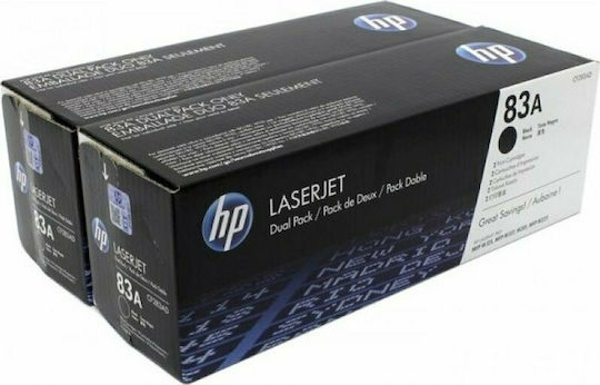 HP 83A Original Multipack Toner Laser Printer Black 2pcs (CF283AD)