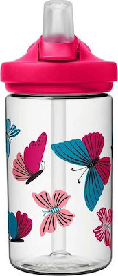 Camelbak Πλαστικό Παγούρι με Καλαμάκι Eddy Kids Colorblock Butterflies 400ml