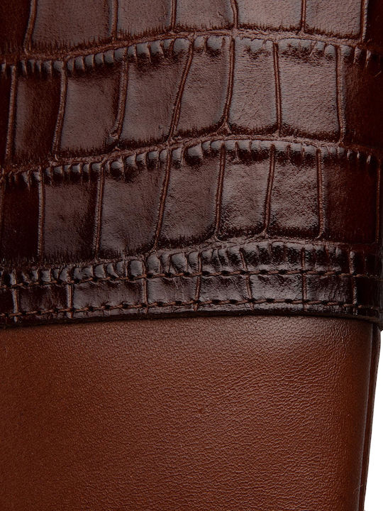 Leder Damenstiefel Tabac Braun