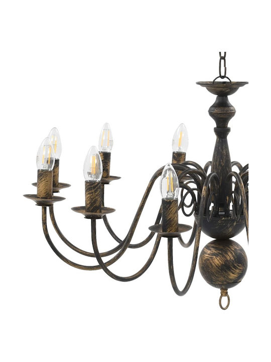 vidaXL Chandelier Candlestick Black 281621